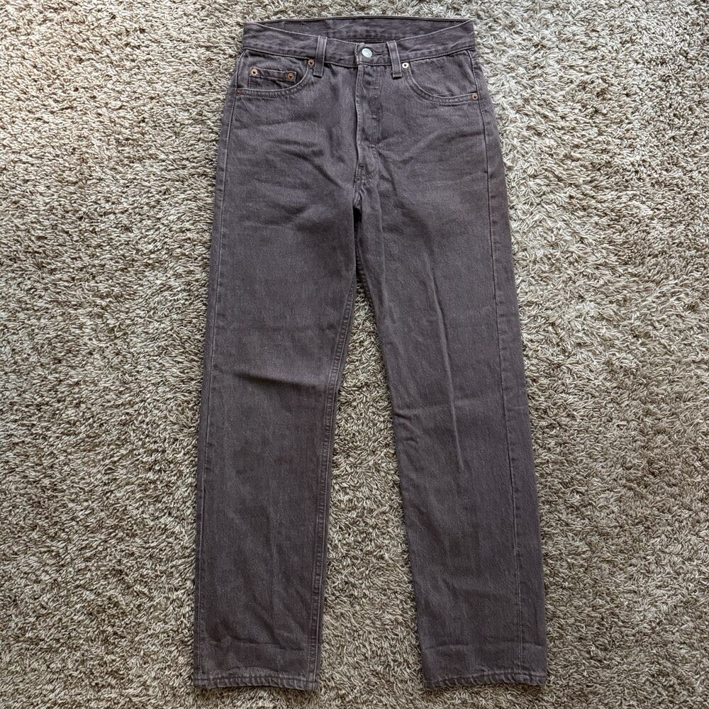 Vintage 90’s Levi’s 501-0608 Light Brown Button Fly Denim Jeans TRUE Size 28x30